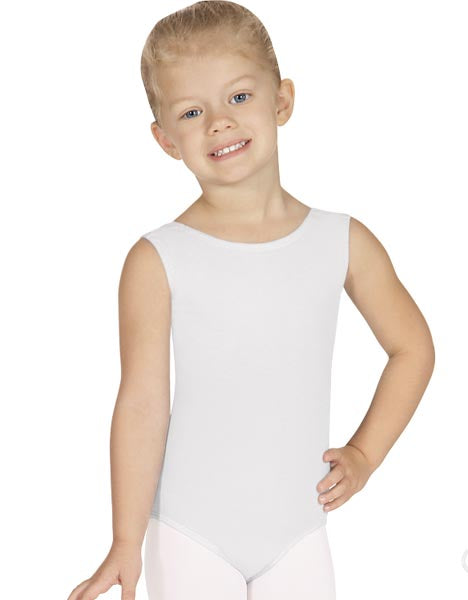 Eurotard 4489 Girls Microfiber Tank Leotard White
